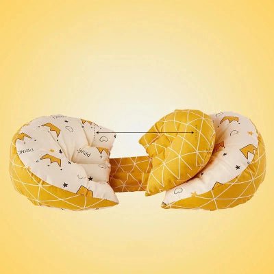 coussin-allaitememnt-et-de-grossesse-modele-jaune-et-couronne
