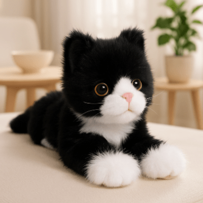 peluche-chat-realiste-modele-noir-et-blanc