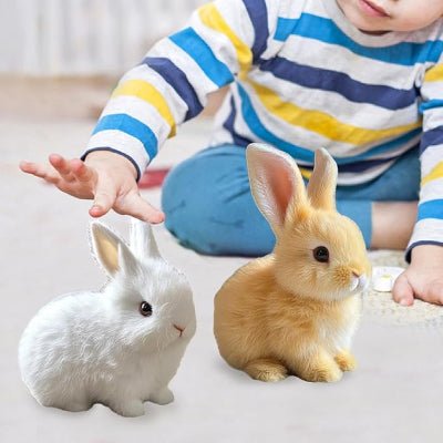 jouet-lapin-bundy-blanc-et-brun-et-bebe