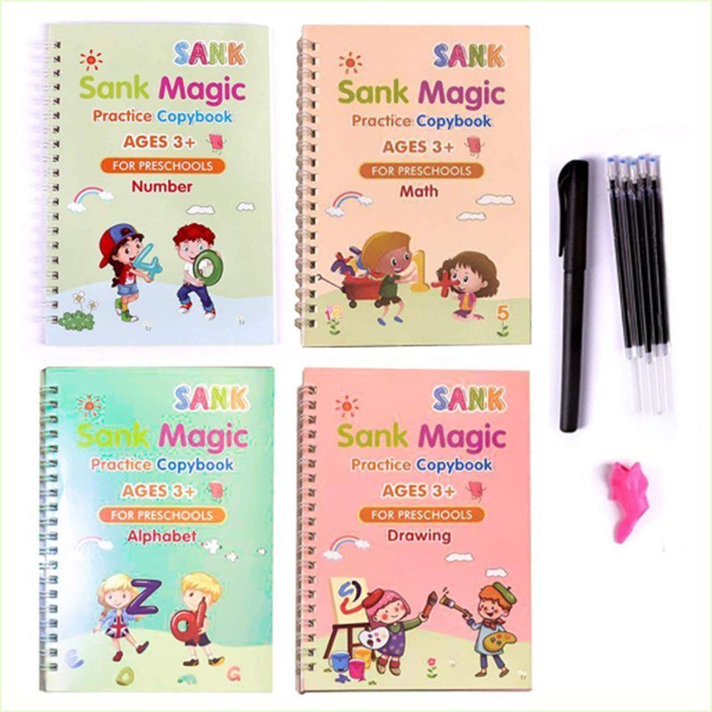 Livre d'Apprentissage de l'Écriture Effaçable pour Enfants - Cahier Interactif Préscolaire avec Exercices de Traçage - Plume et Douceur