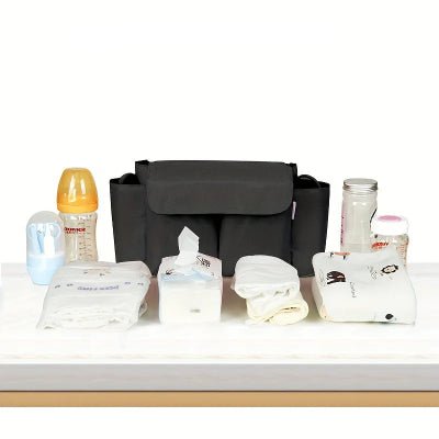 sac-a-langer-poussette-noir-avec-rangement-nombreux