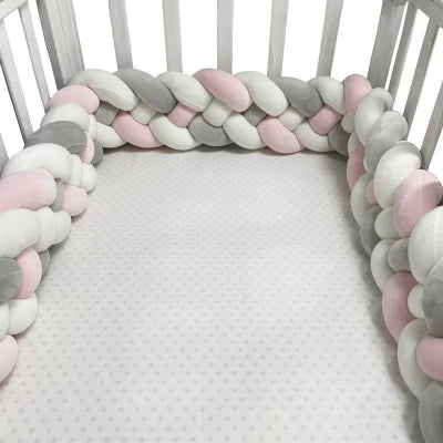 tour-de-lit-bebe-modele-rose-gris-blanc