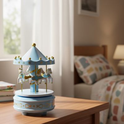 boite-a-musique-bleu-avec-cheval