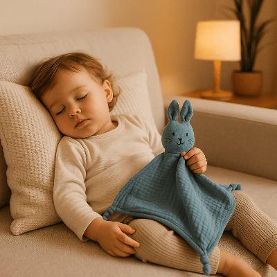 bebe-qui-dort-sur-le-divan-avec-sa-doudou