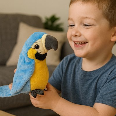 peluche-interactive-perroquet-multicolor-pour-enfant